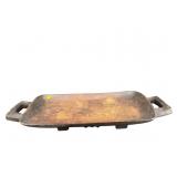 CARVED WOODEN TRAY WITH HANDLES