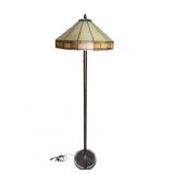 LEADED GLASS TIFFANY STYLE FLOOR LAMP