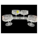 SET OF 4 CAMBRIDGE 'MARJORIE' SHORT SHERBET STEMS