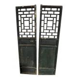 PR OF WOODEN ANTIQUE ORIENTAL DOORS