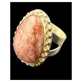 DESIGNER JAY KING STERLING LEPIDOLITE RING;
