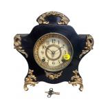 ANTIQUE ANSONIA METAL MANTLE CLOCK