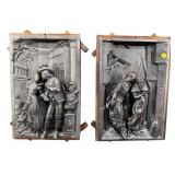2 CAST IRON WALL PLAQUES