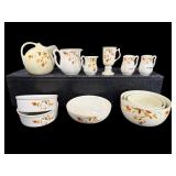 12 PC LOT OF HALL JEWEL TEA AUTUMN LEAF CHINA