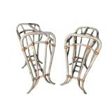 2 ANTLER FORMED BLANKET RACKS