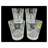 4 PC LOT MIKASA CHRISTMAS TREE HIGHBALL GLASSES