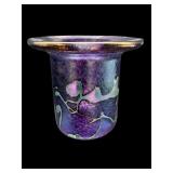 ROBERT HELD PURPLE IRIDESCENT ART GLASS CANDLE