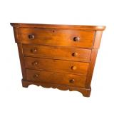 19TH CENT. PINE 4 DRAWER CHEST