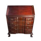 MAHOGANY BLOCK FRONT BALL AND CLAW SLANT FRONT