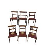 6 SOLID MAHOGANY NEEDLEPOINT CHAIRS