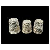LOT OF 3 STERLING SILVER THIMBLES