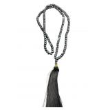 DESIGNER BAJALIA BEADED TASSLE NECKLACE;