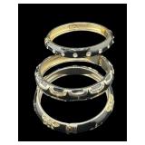 3 SEQUIN BRAND CLAMPER BRACELETS