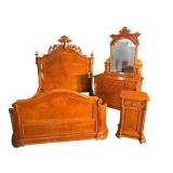 RARE ALEXANDER ROUX SIGNED 3 PC TIGER MAPLE