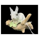 LLADRO BUNNY RABBIT ON BRANCH FIGURINE