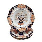 SET OF 5 MASONS DEEP PLATES