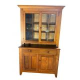AMISH MADE 2 PC STEPBACK CUPBOARD