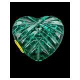 WATERFORD CRYSTAL TEAL HEART HAND COOLER