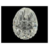 LARGE DIAMOND CUT CRYSTAL EGG PAPERWEIGHT