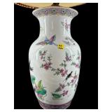LARGE FLORAL AND BIRD ORIENTAL PORCELAIN TABLE