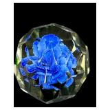 ITALIAN MURANO FLOWER ART GLASS PAPERWEIGHT