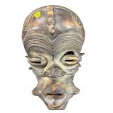 LARGE WOOD CARVED AFRICAN MASK