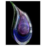 MURANO MULTI COLOR STYLE ART GLASS TEARDROP VASE