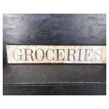 GROCERIES WOODEN SIGN