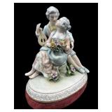 COURTING COUPLE BISQUE FIGURINE