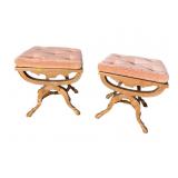 LOT OF 2 X-BASE ORNATE STOOLS