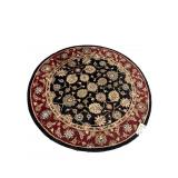 4 FT ROUND WOOL FACED RUG