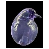 SIGNED OGGS TTI ITALY PURPLE ART GLASS BIRD