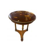 ITALIAN BUTTERFLY AND FLOWER INLAID ROUND TABLE