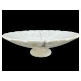 MARBLE FOOTED COMPOTE, AS IS