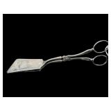 SILVER PLATE FLAT BLADE TONGS
