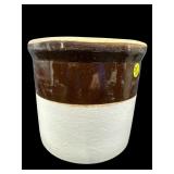 ANTIQUE 7 IN BROWN MARK CROCK