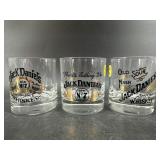 SET OF 3 JACK DANIEL WHISKEY GLASSES