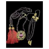 DESIGNER HEIDI DAUS 3 PIECE NECKLACE SET;