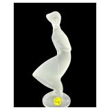 DESNA GIRL IN THE WIND FROSTED GLASS FIGURINE