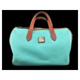 DOONEY & BOURKE PEBBLE TEAL LEATHER SATCHEL