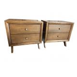 2 CONTEMPORARY 2 DRAWER NIGHTSTANDS