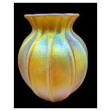 LUNDBERG STUDIOS DORE RIBBED DEMI VASE 1998