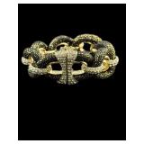 DESIGNER JOAN BOYCE BLACK & CLEAR CRYSTAL