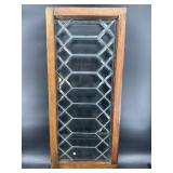 ANTIQUE BEVELED LEADED GLASS WINDOW