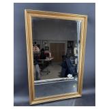 GOLD FRAMED BEVELLED MIRROR