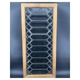 ANTIQUE BEVELED LEADED GLASS WINDOW