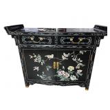 BLACK LACQUERED PAGODA TOP SERVER
