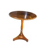 19TH CENT. MAHOGANY PEDESTAL WINE TASTING TABLE