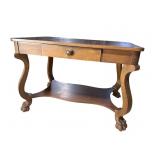 AS IS MAHOGANY CLAW FOOT LIBRARY DESK