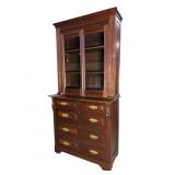 WALNUT EASTLAKE STEP-BACK CUPBOARD